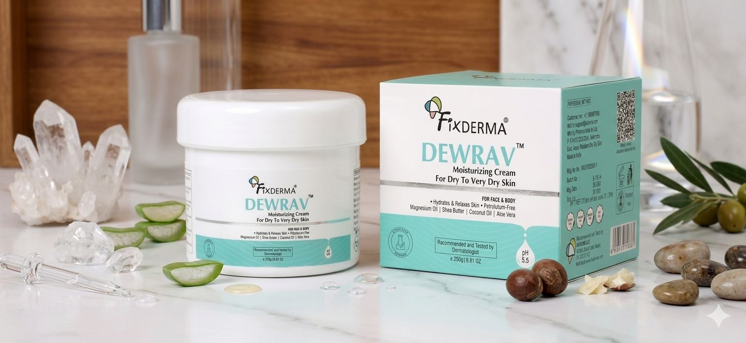 Fixderma Dewrav Moisturizing Cream For Dry To Very Dry Skin